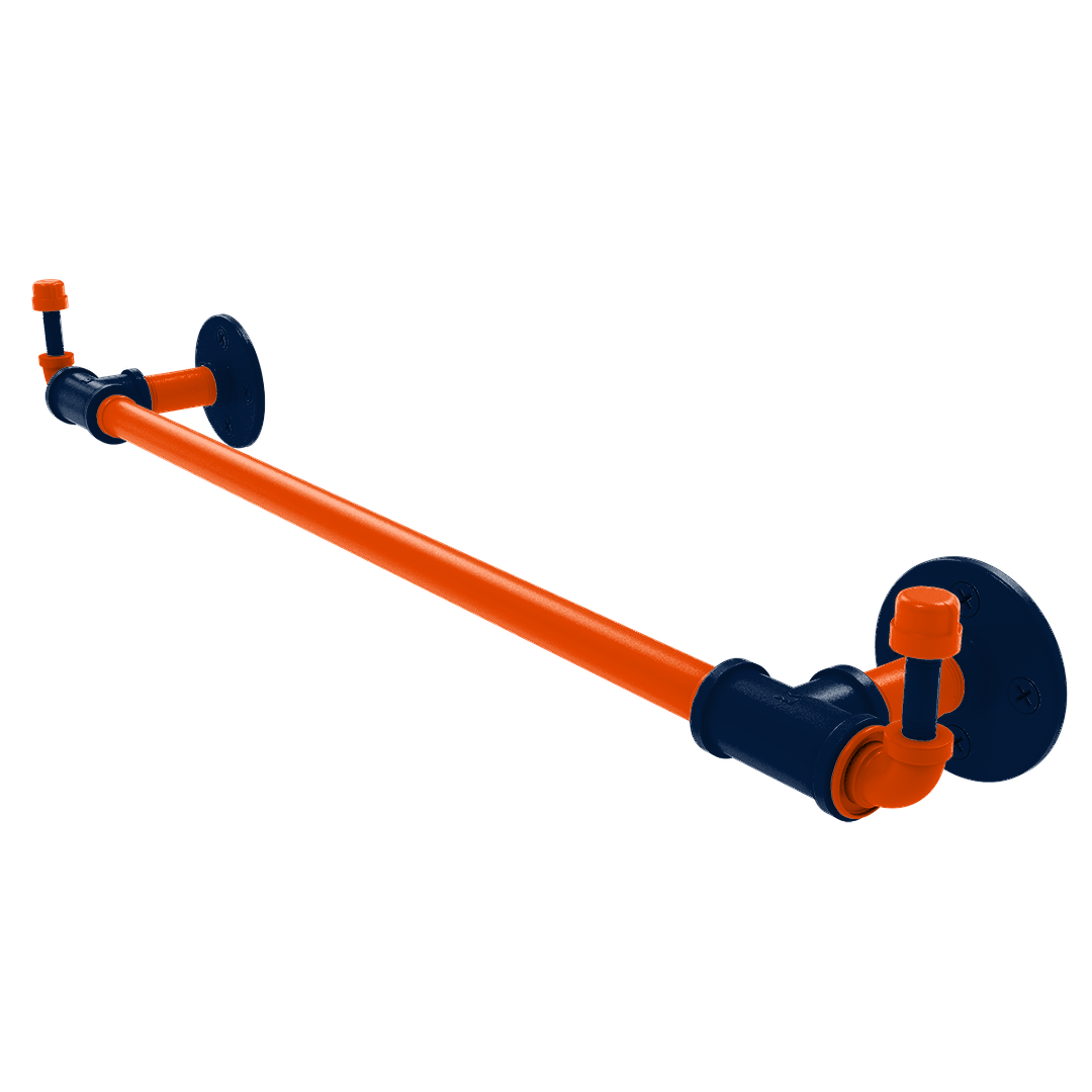 Slapshot Collection Towel Bar with Integrated Hooks Edmonton Edition