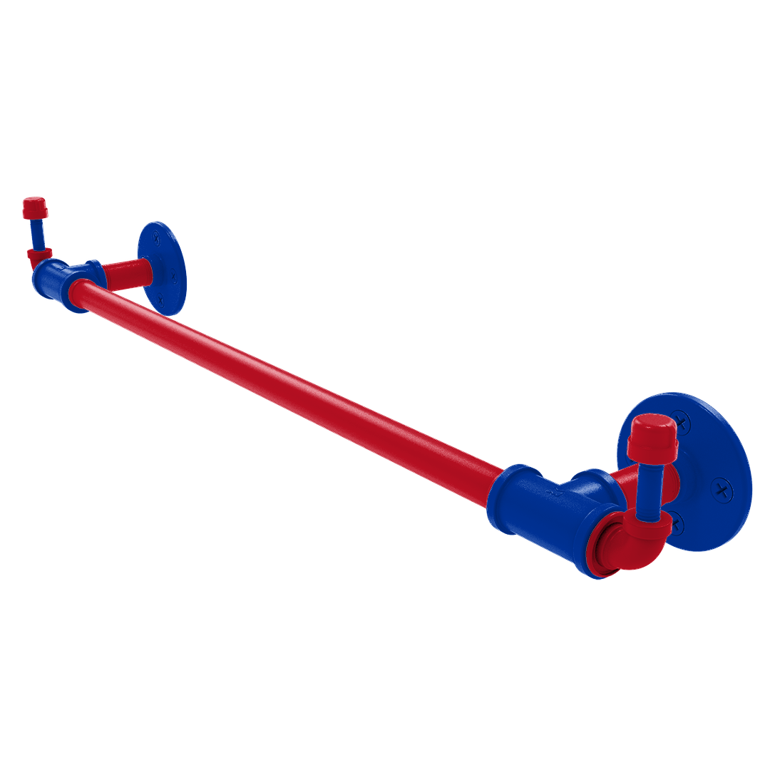 Slapshot Collection Towel Bar with Integrated Hooks New York Big Apple Edition