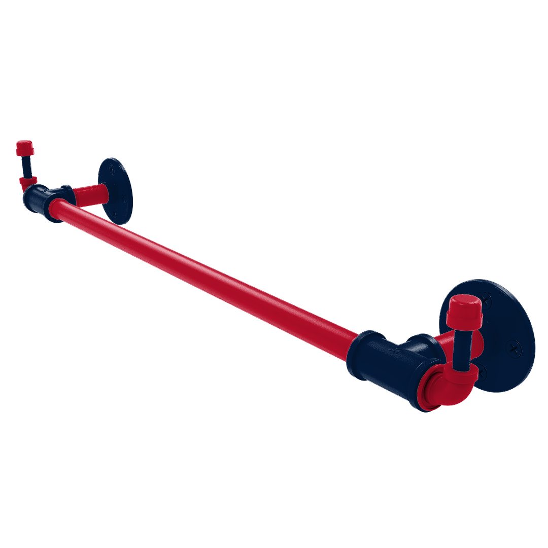 Slapshot Collection Towel Bar with Integrated Hooks Washington Edition