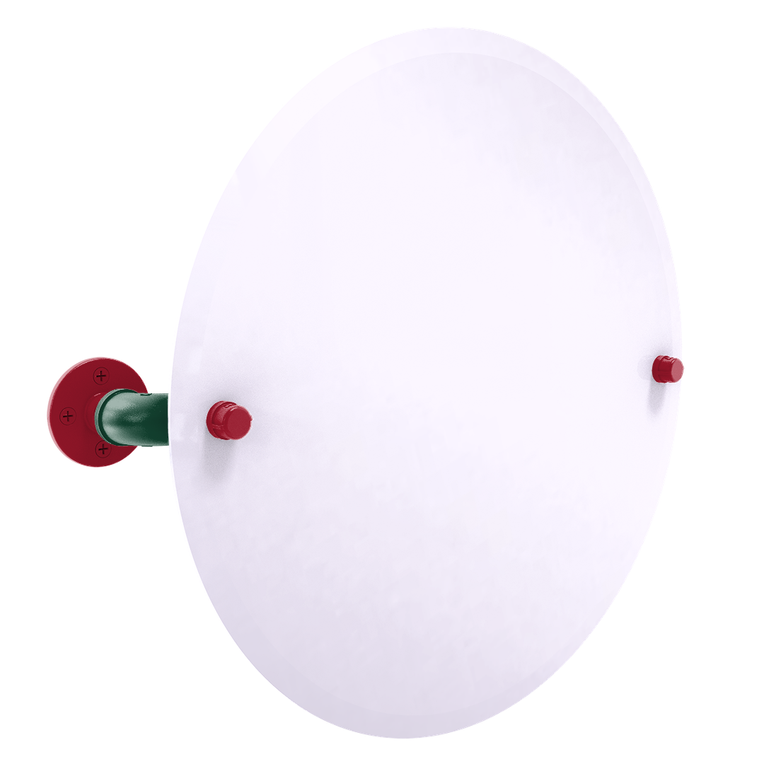 Slapshot Collection Frameless Oval Wall Mounted Tilt Mirror Minnesota Edition