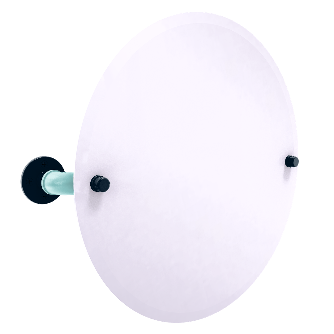 Slapshot Collection Frameless Oval Wall Mounted Tilt Mirror Seattle Edition