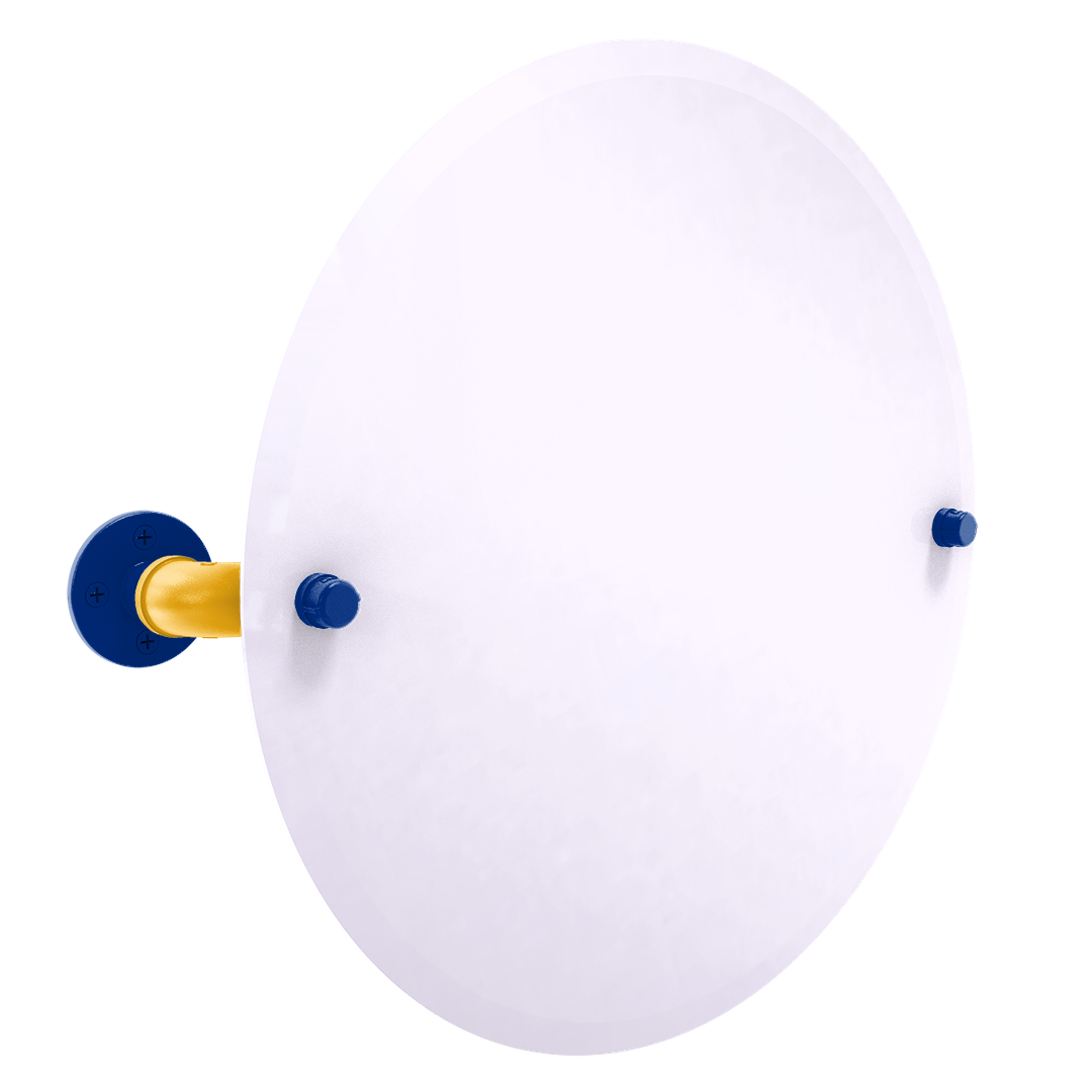 Slapshot Collection Frameless Oval Wall Mounted Tilt Mirror St. Louis Edition