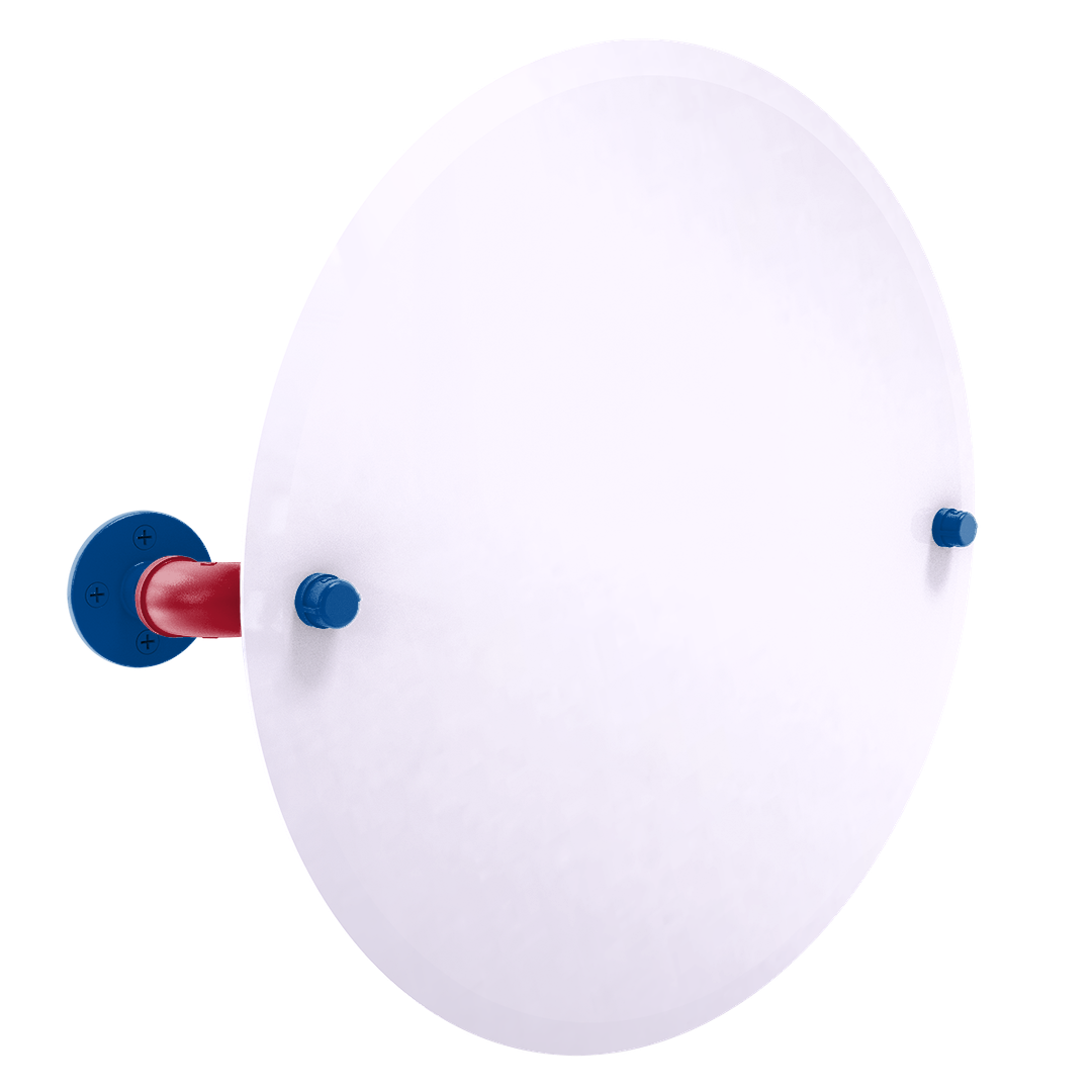 Slapshot Collection Frameless Oval Wall Mounted Tilt Mirror Winnipeg Edition