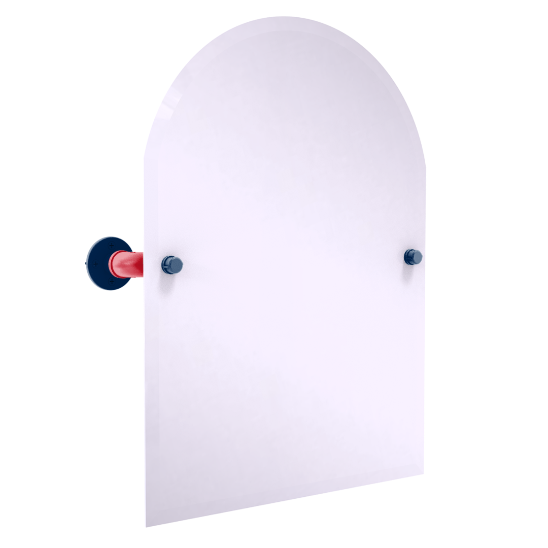 Slapshot Collection Frameless Arched Top Wall Mounted Tilt Mirror Columbus Edition