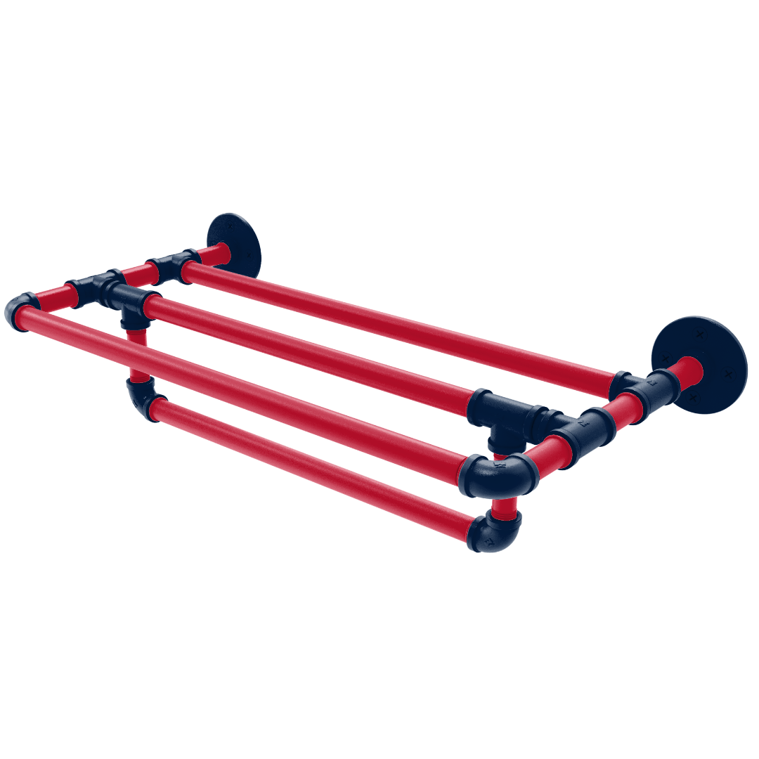 Slapshot Collection Wall Mounted Towel Shelf with Towel Bar Washington Edition