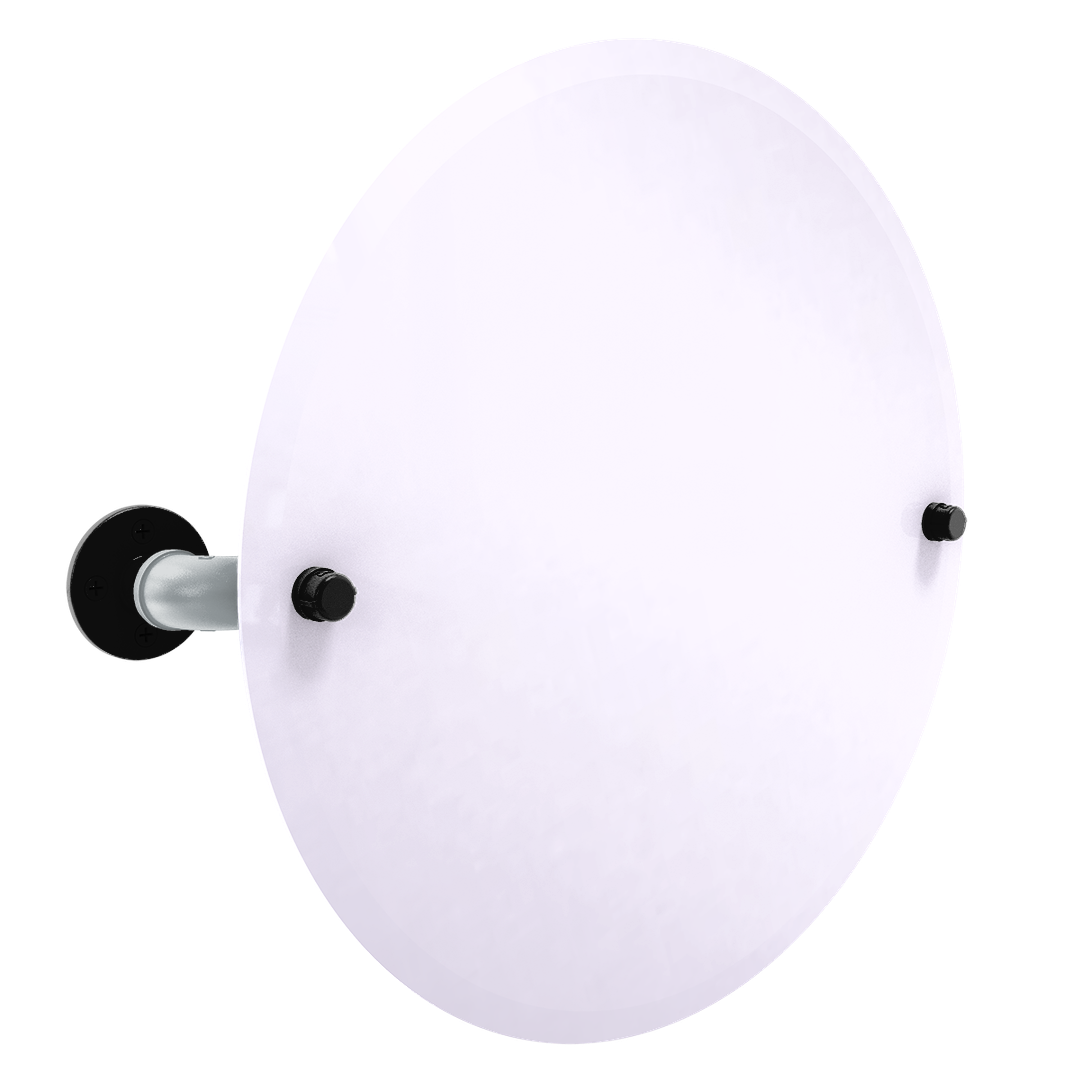 Slapshot Collection Frameless Round Wall Mounted Tilt Mirror Los Angeles Edition