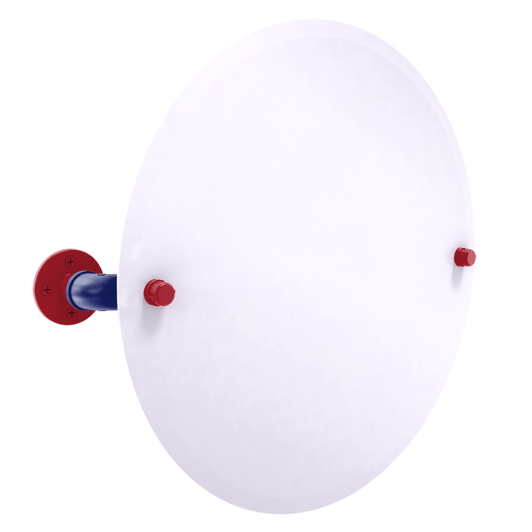 Slapshot Collection Frameless Round Wall Mounted Tilt Mirror Montreal Edition