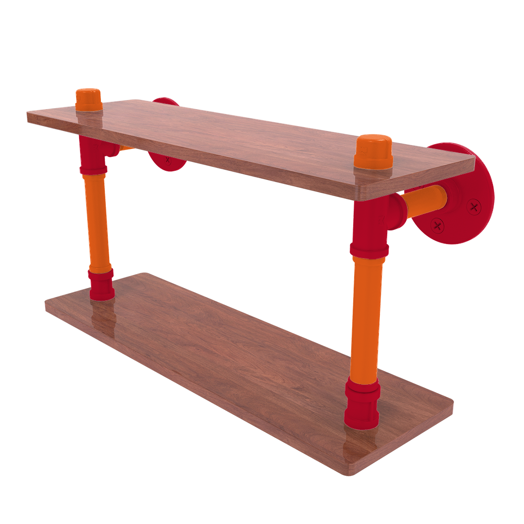 Slapshot Collection Wood Double Shelf Chicago Edition