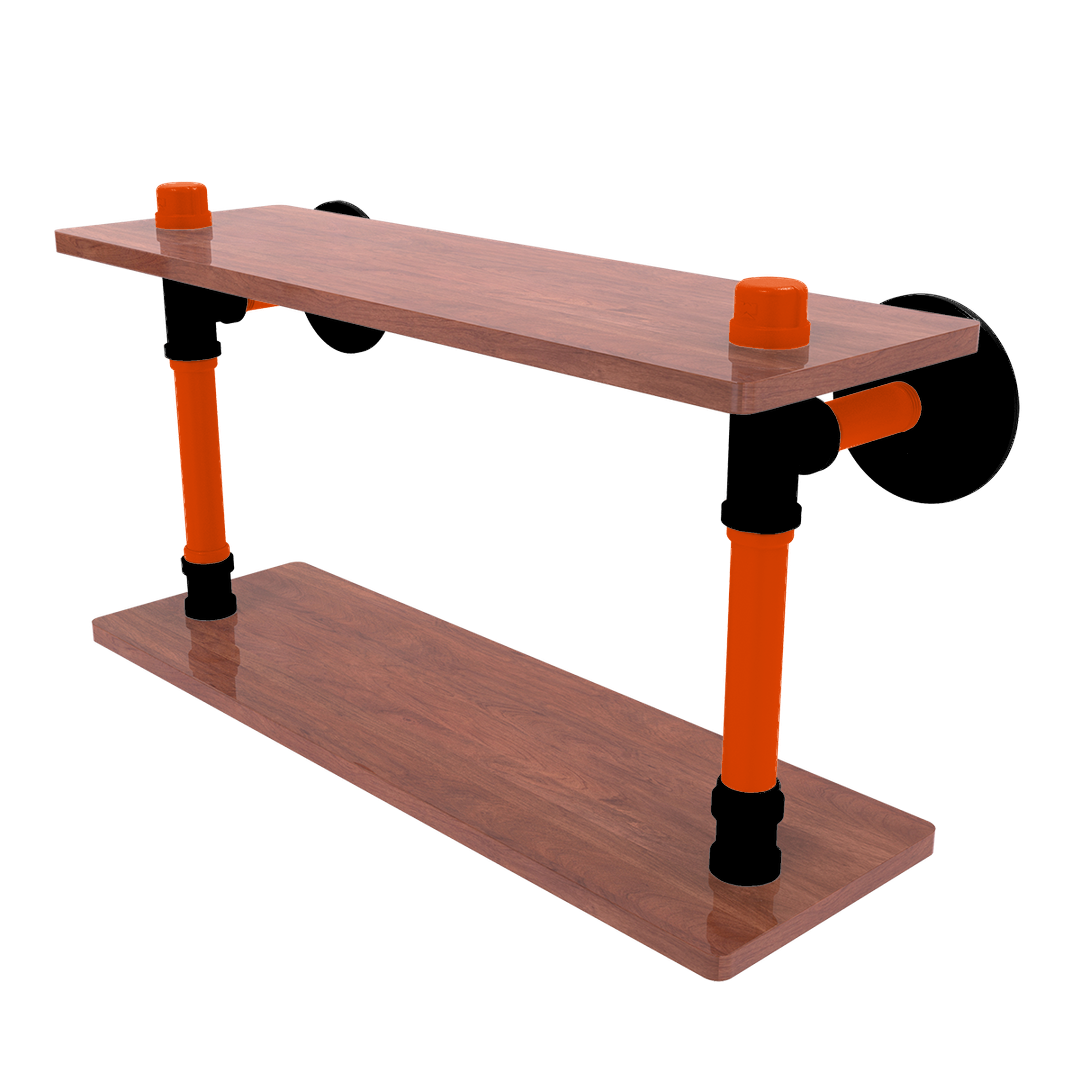 Slapshot Collection Wood Double Shelf Philadelphia Edition