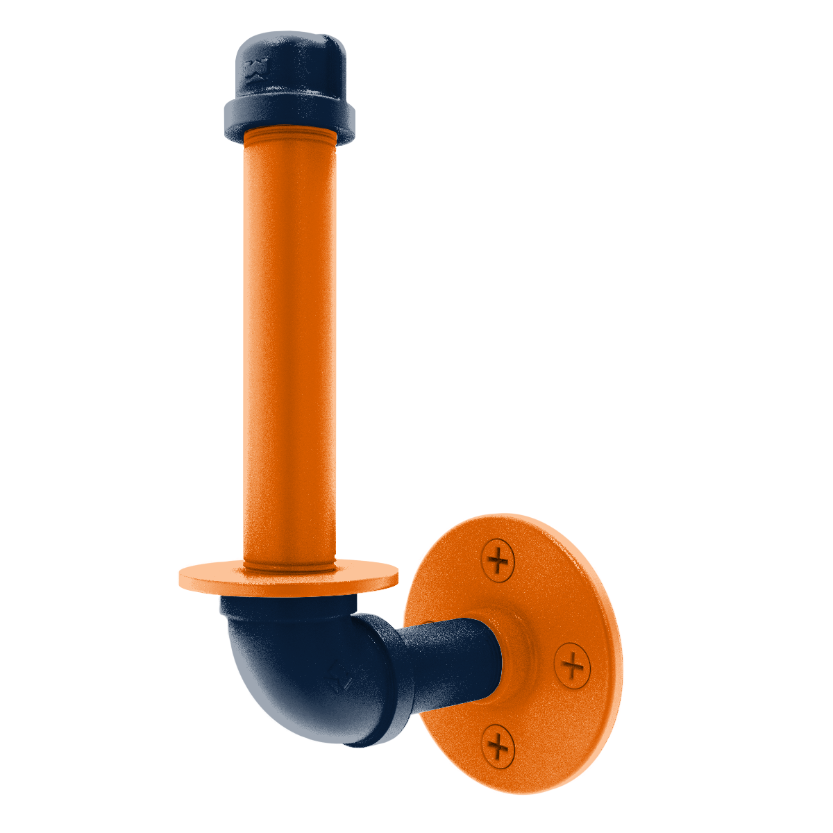 Collegiate Collection Upright Toilet Paper Holder Upstate New York Orange and Navy Edition