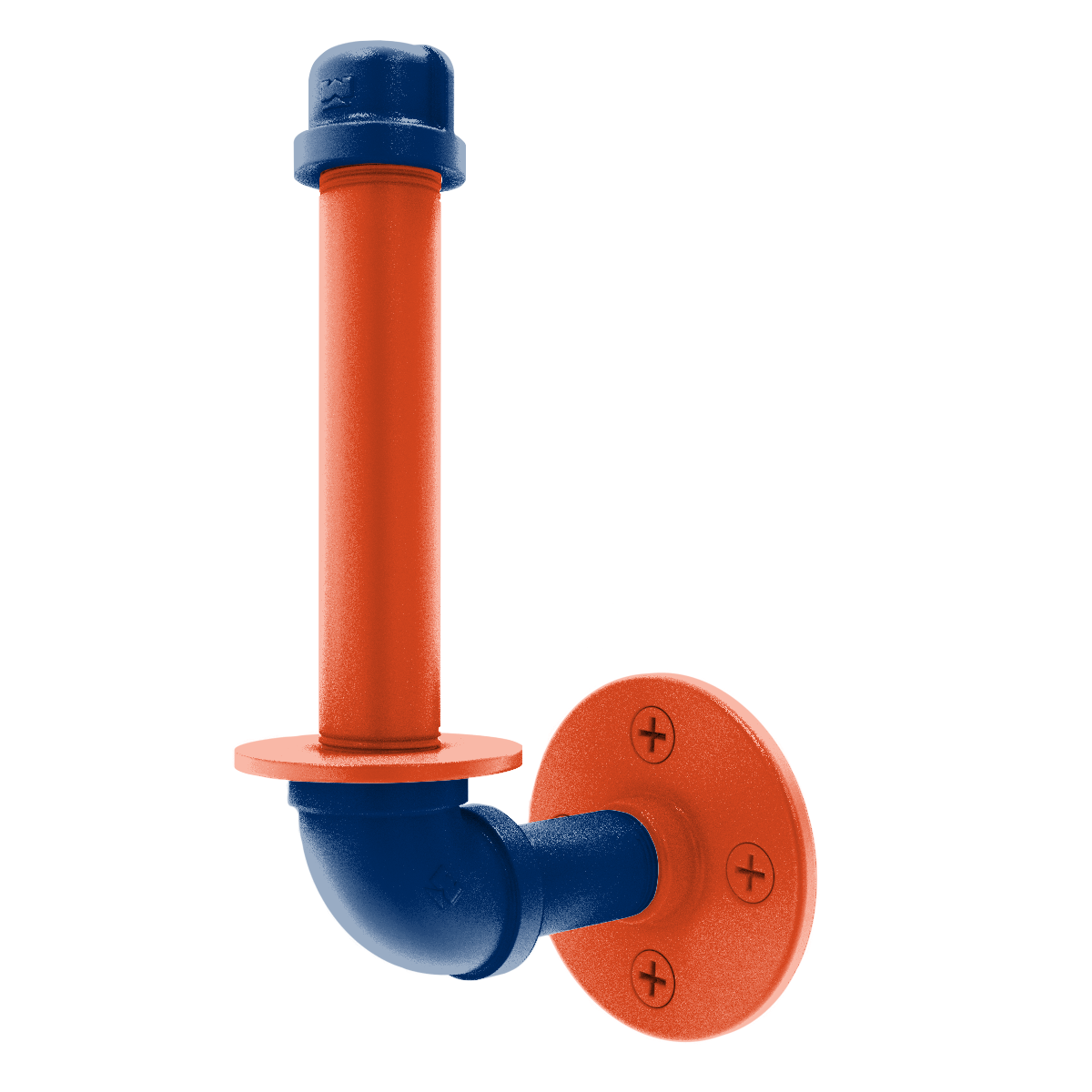 Collegiate Collection Upright Toilet Paper Holder Charlottesville Orange and Blue Edition