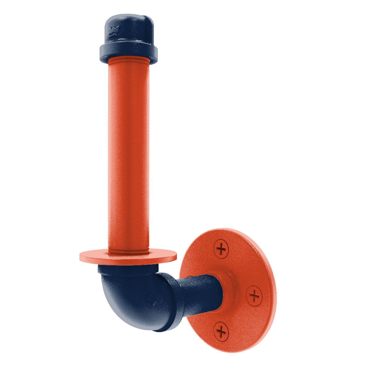 Collegiate Collection Upright Toilet Paper Holder Champaign Orange and Blue Edition