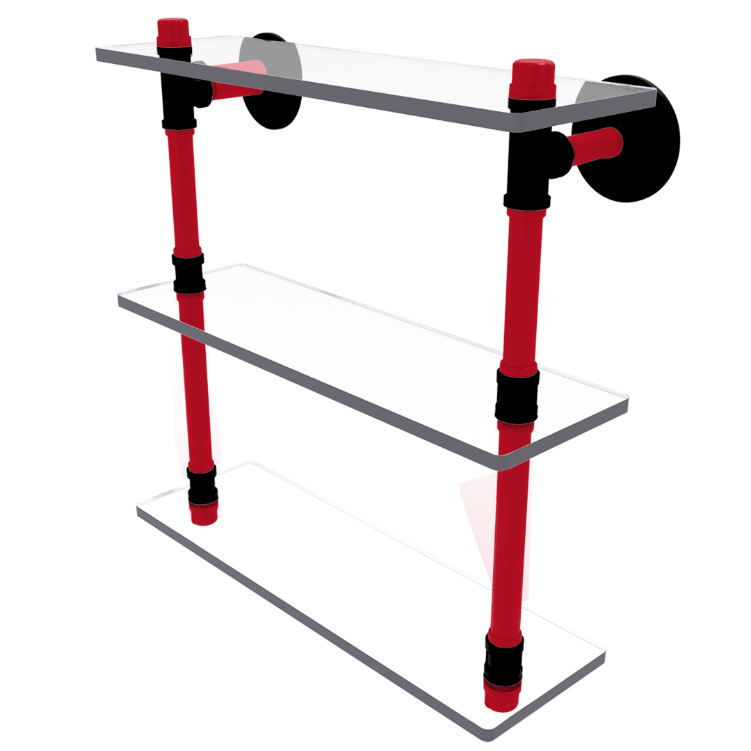 Slapshot Collection Triple Glass Shelf Carolina Edition