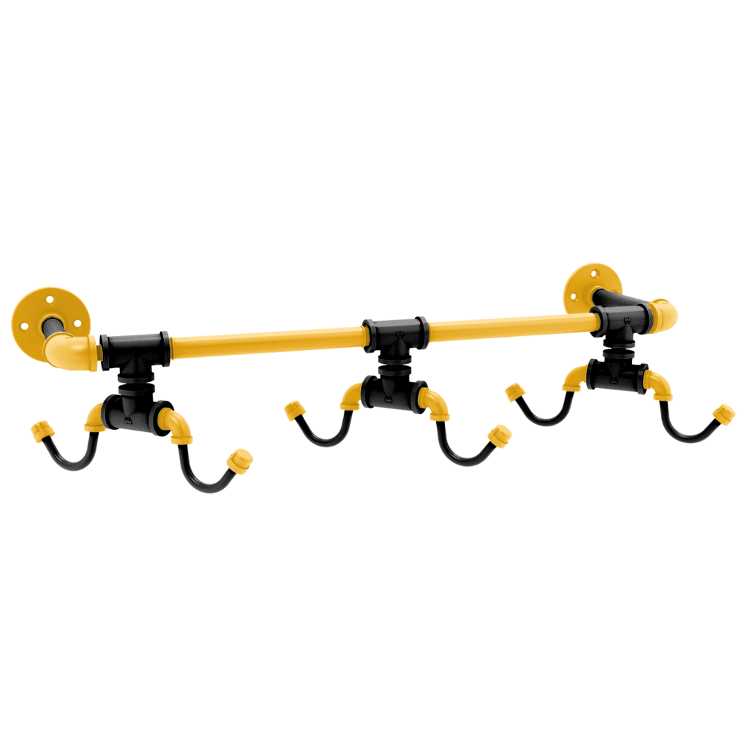 Slapshot Collection Wall Mounted 6 Coffee Mug Rack Pittsburgh Edition