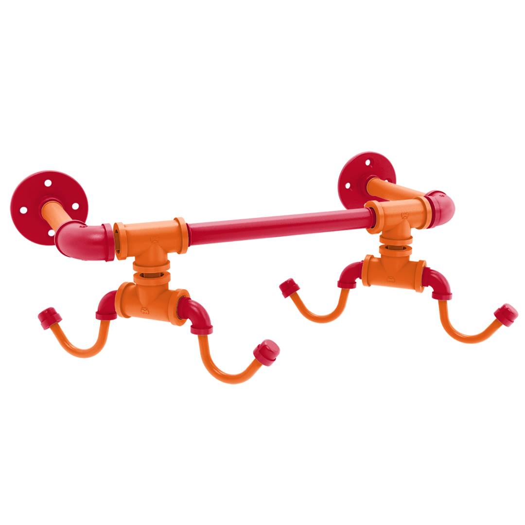 Slapshot Collection Wall Mounted 4 Coffee Mug Rack Chicago Edition