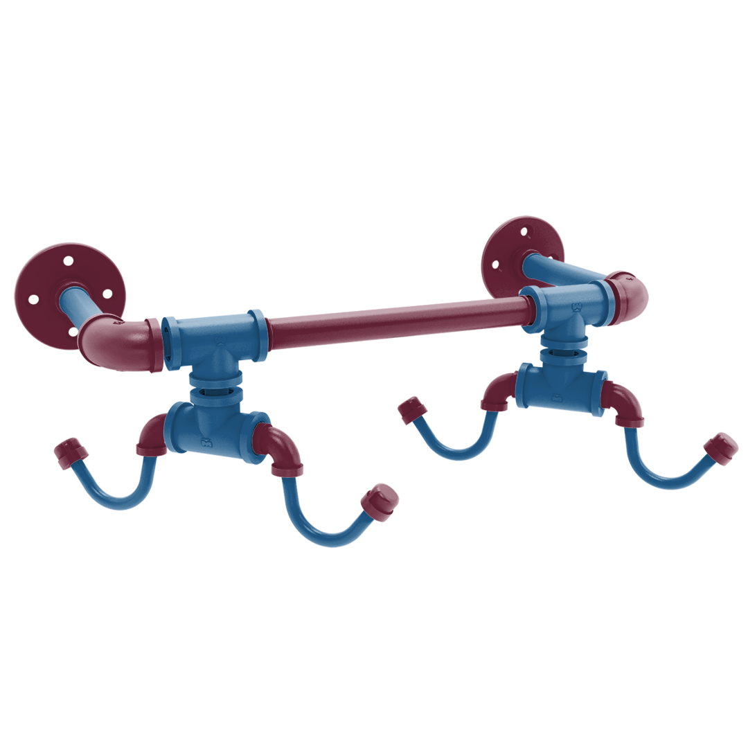 Slapshot Collection Wall Mounted 4 Coffee Mug Rack Colorado Edition