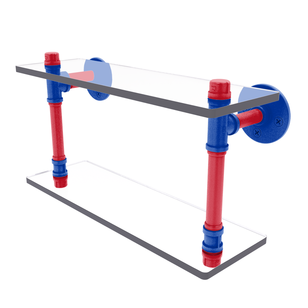 Slapshot Collection Double Glass Shelf New York Big Apple Edition