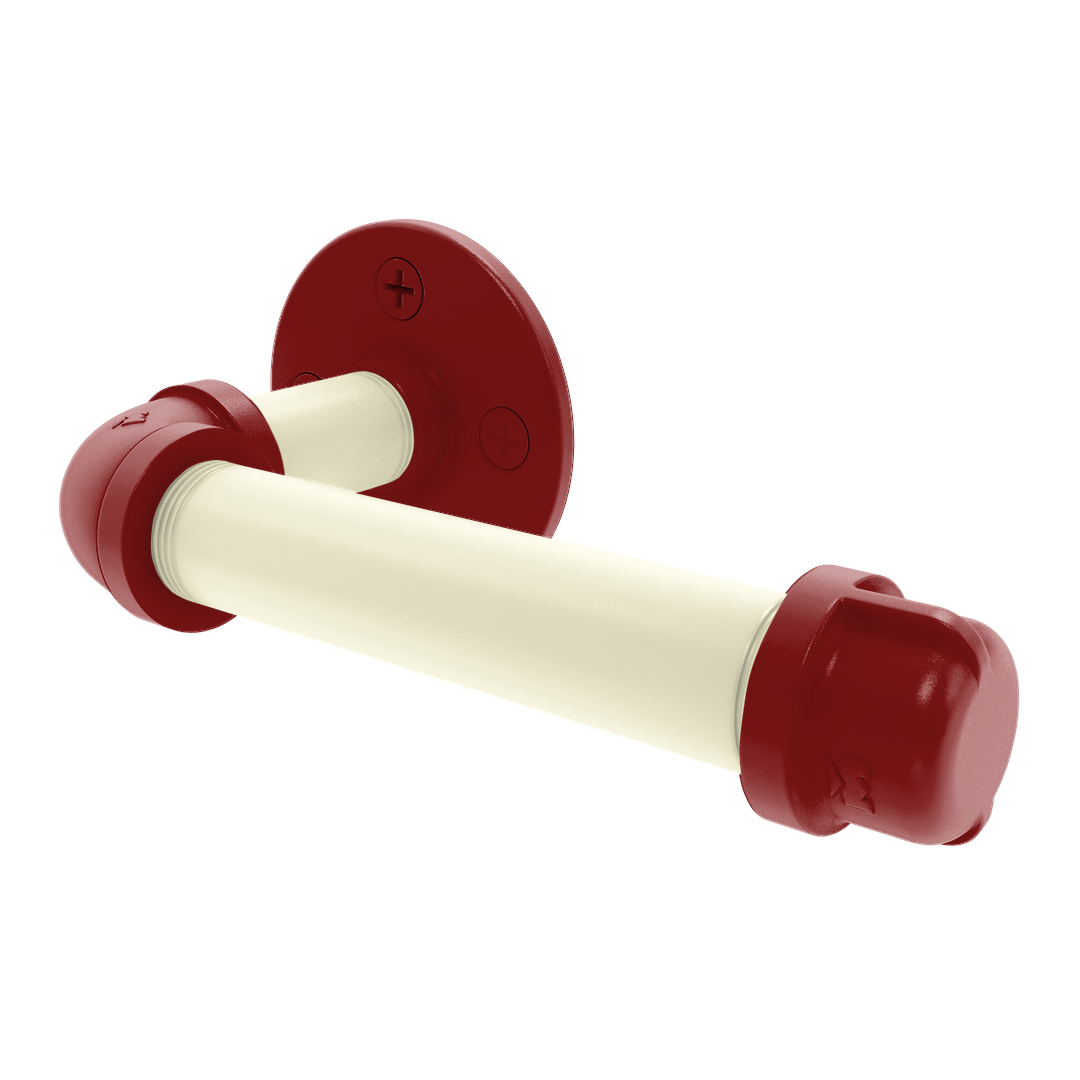 Collection European Style Toilet Tissue Holder Norman Crimson and Cream Edition P-100-ETP