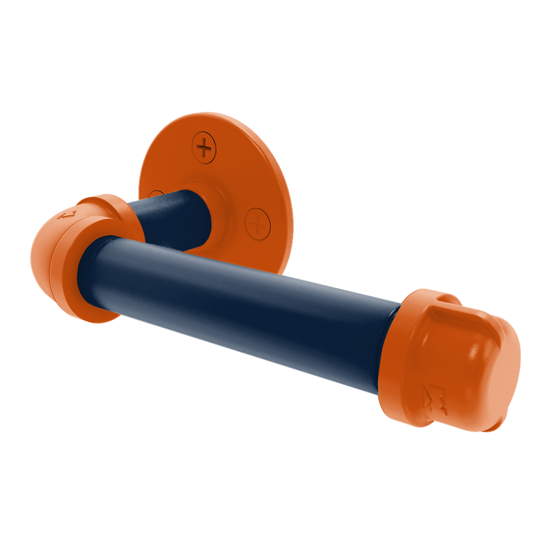 Collection European Style Toilet Tissue Holder Plainsmen Blue and Orange Edition P-100-ETP