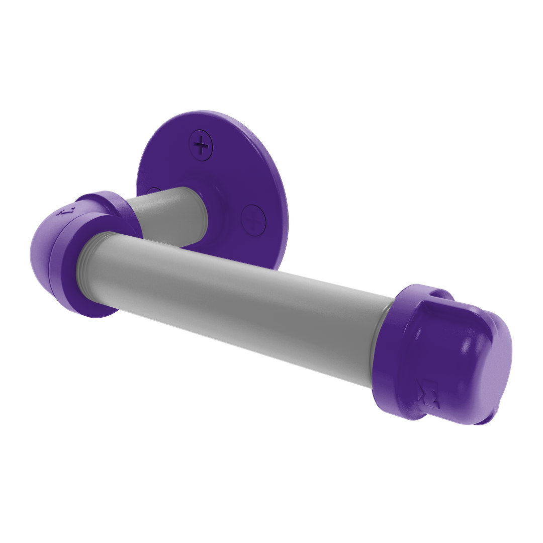 Collection European Style Toilet Tissue Holder Flint Hills Purple and Silver EditionP-100-ETP