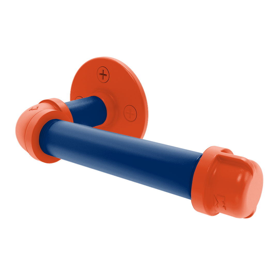 Collection European Style Toilet Tissue Holder Charlottesville Orange and Blue Edition P-100-ETP