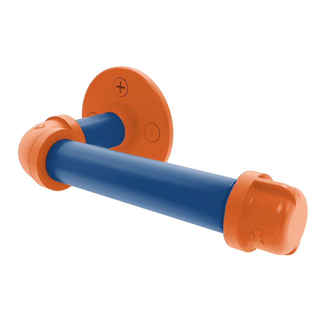 Collection European Style Toilet Tissue Holder Treasure Valley Blue and Orange Edition P-100-ETP