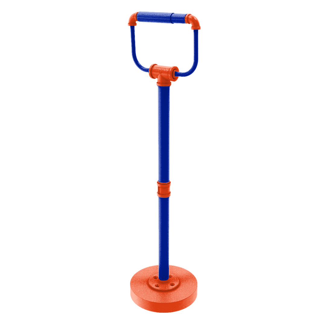 Collegiate Collection Freestanding Toilet Tissue Stand Swamp Blue and Orange Edition