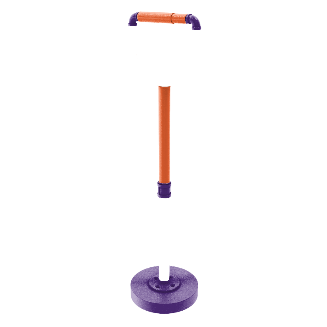 Collegiate Collection Freestanding Toilet Tissue Stand Foothills Orange and Purple Edition