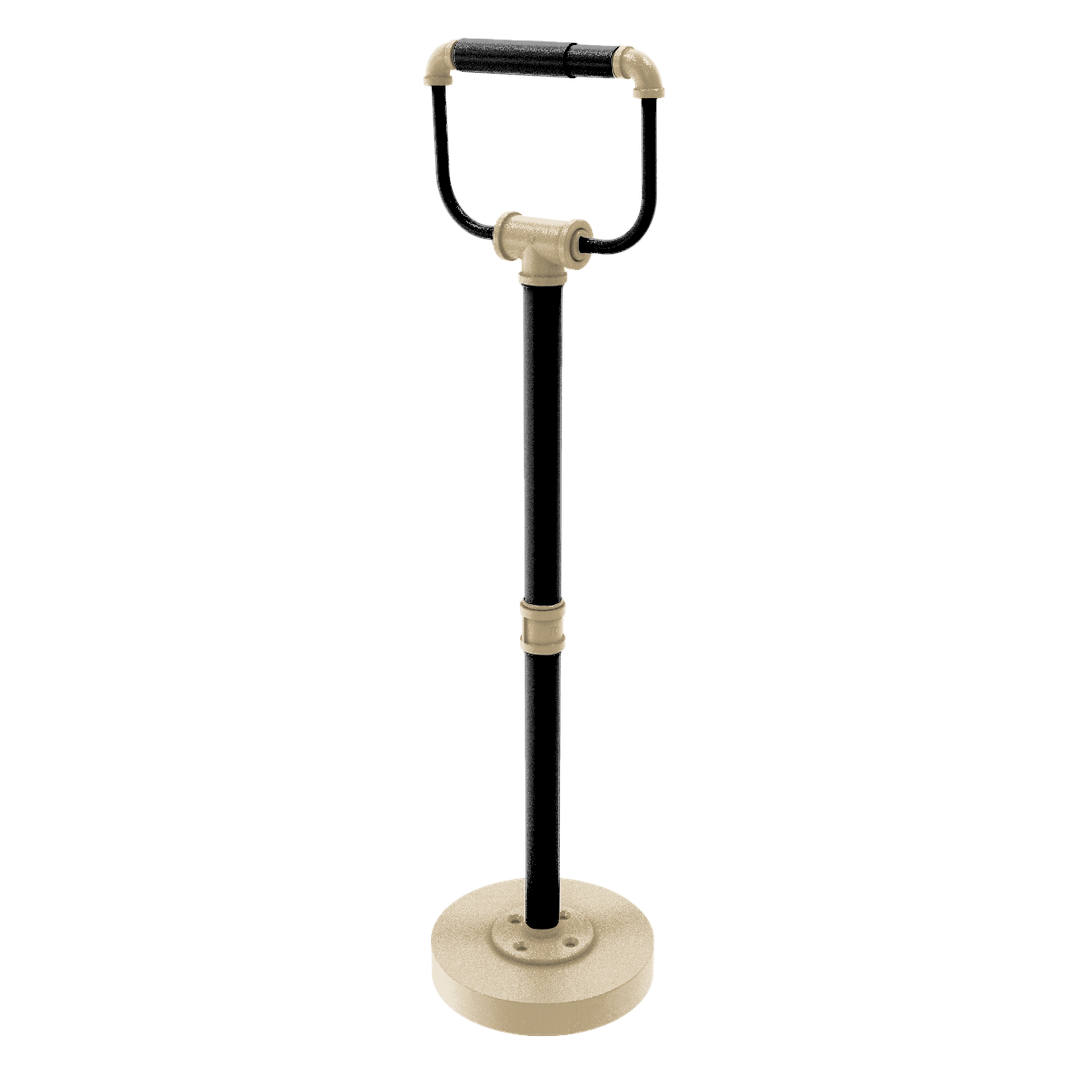 Collegiate Collection Freestanding Toilet Tissue Stand West Lafayette Black and Gold Edition