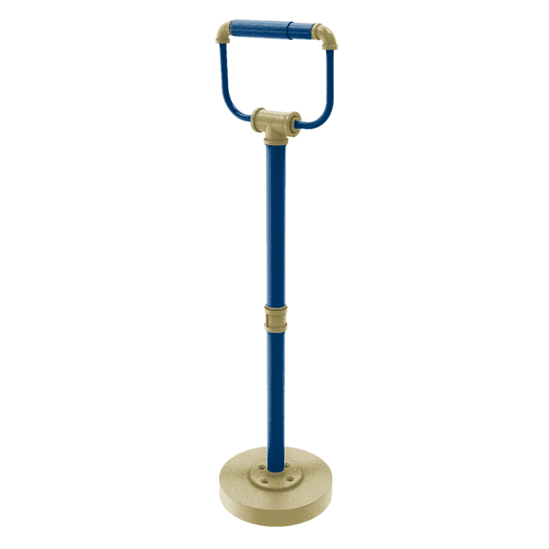 Collegiate Collection Freestanding Toilet Tissue Stand Atlanta Gold and White Edition