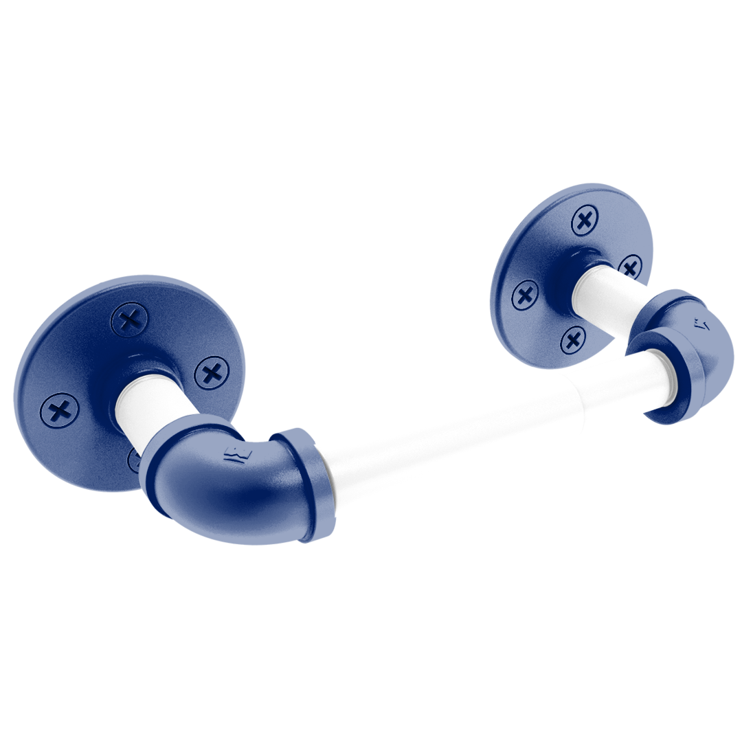 Collegiate Collection 2 Post Toilet Paper Holder Durham Blue and White Edition