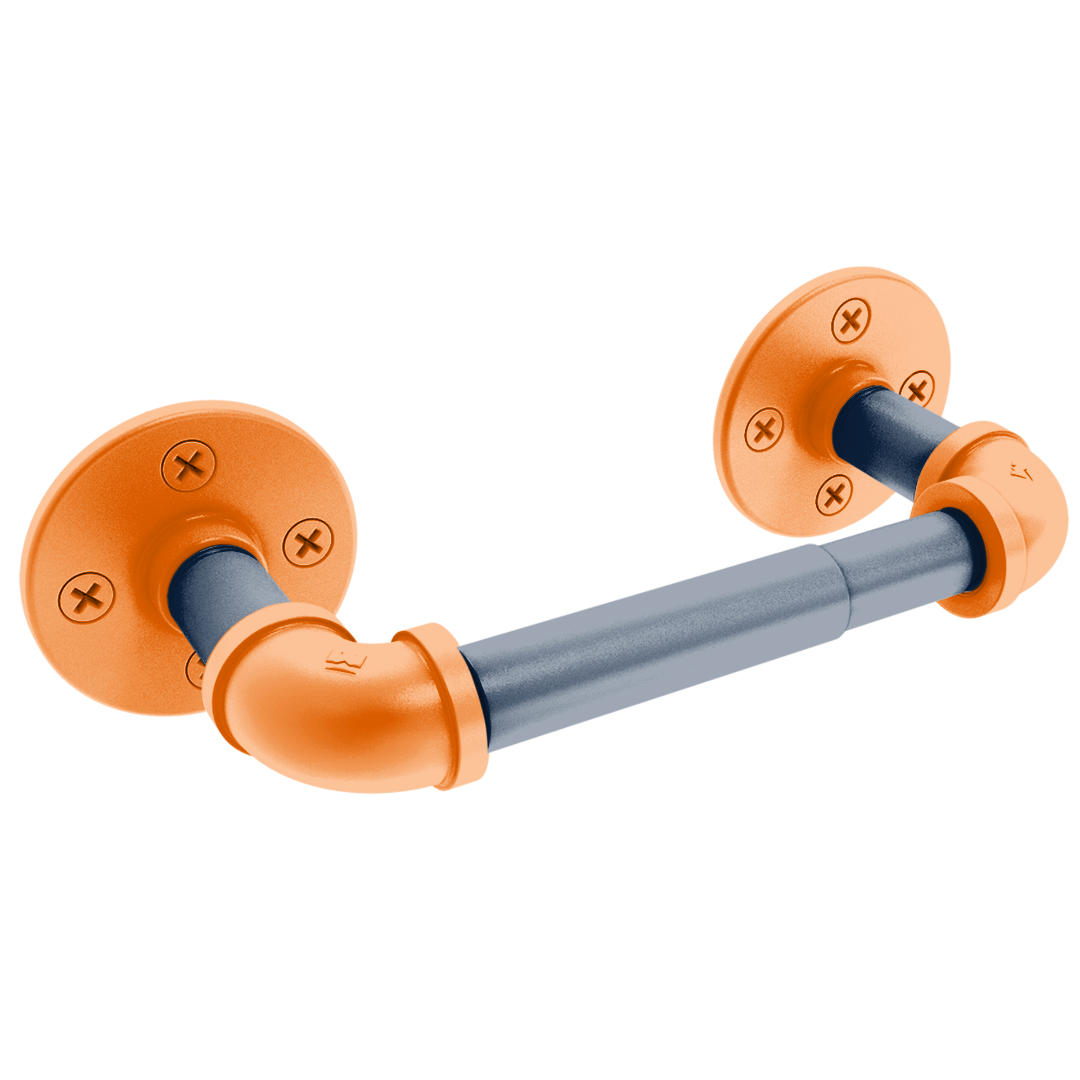 Collegiate Collection 2 Post Toilet Paper Holder Upstate New York Orange and Navy Edition