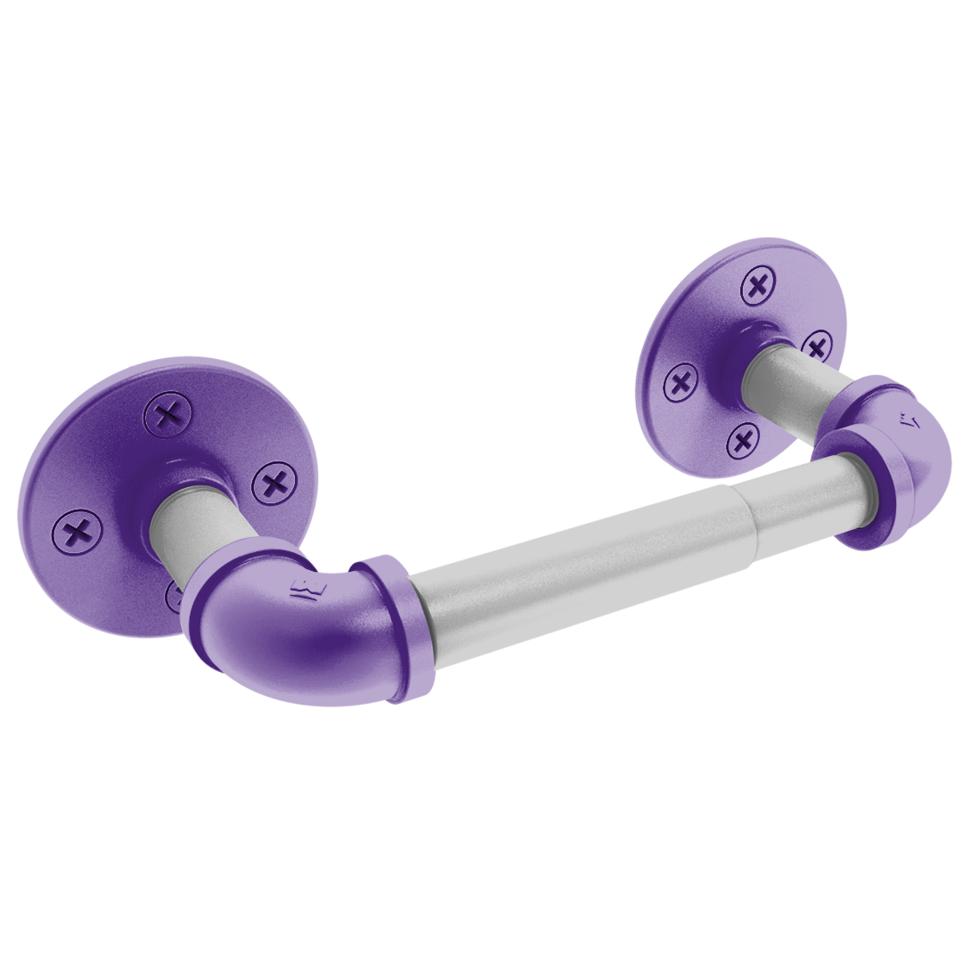Collegiate Collection 2 Post Toilet Paper Holder Flint Hills Purple and Silver Edition