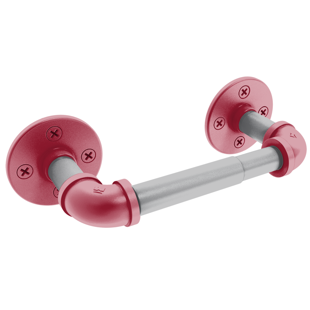 Collegiate Collection 2 Post Toilet Paper Holder Pullman Crimson and Gray Edition