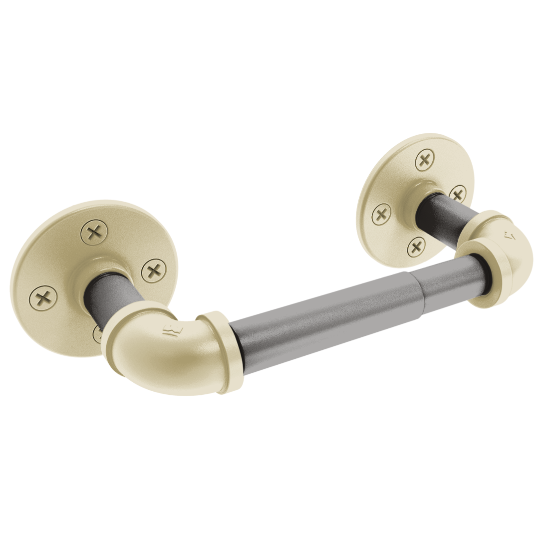 Collegiate Collection 2 Post Toilet Paper Holder Boulder Black and Gold Edition