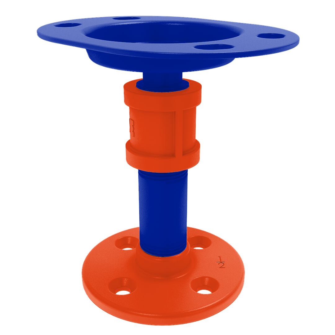 Collegiate Collection Vanity Top Toothbrush Holder Swamp Blue and Orange Edition