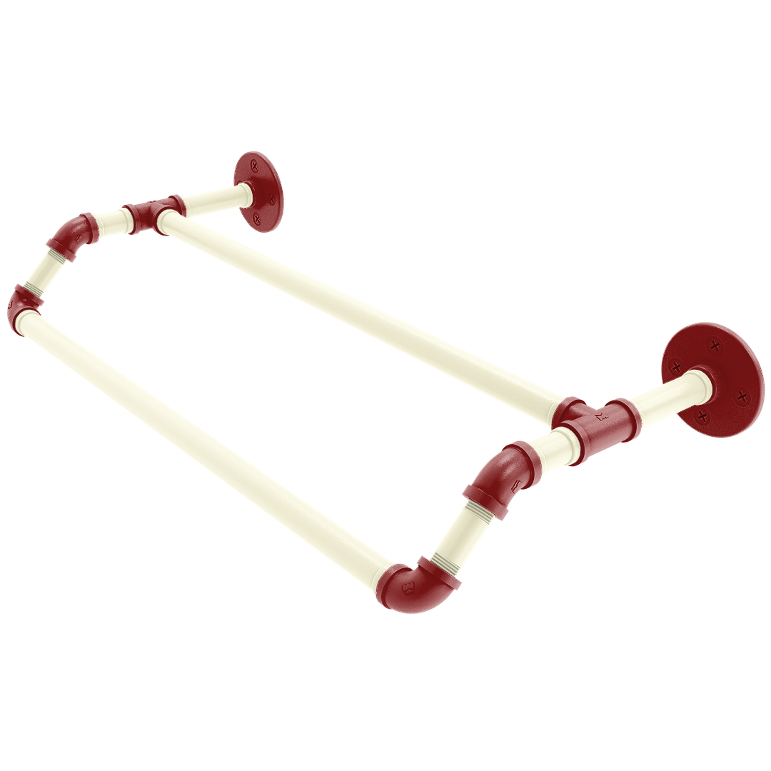 Collegiate Collection Double Towel Bar Norman Crimson and Cream Edition