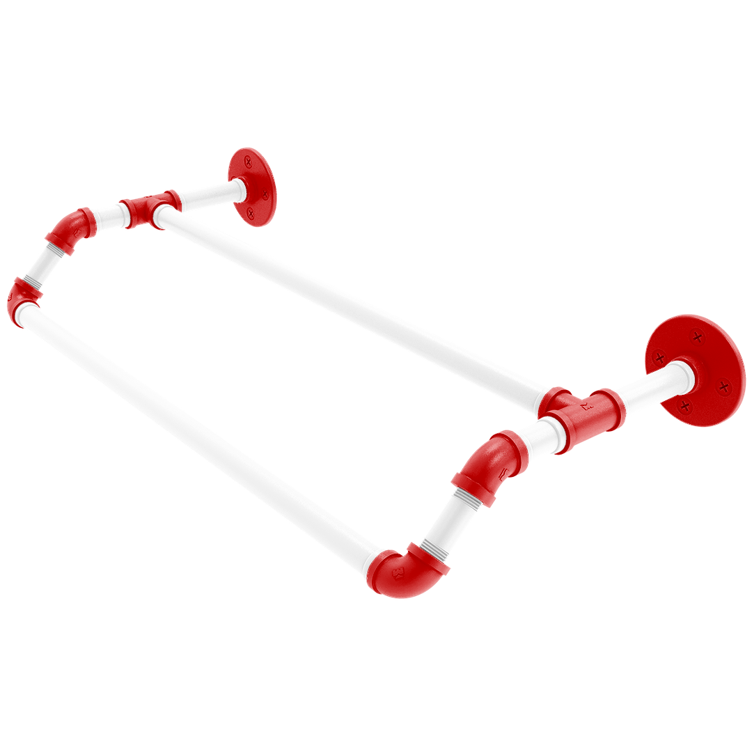 Collegiate Collection Double Towel Bar Cornhusker Red and White Edition