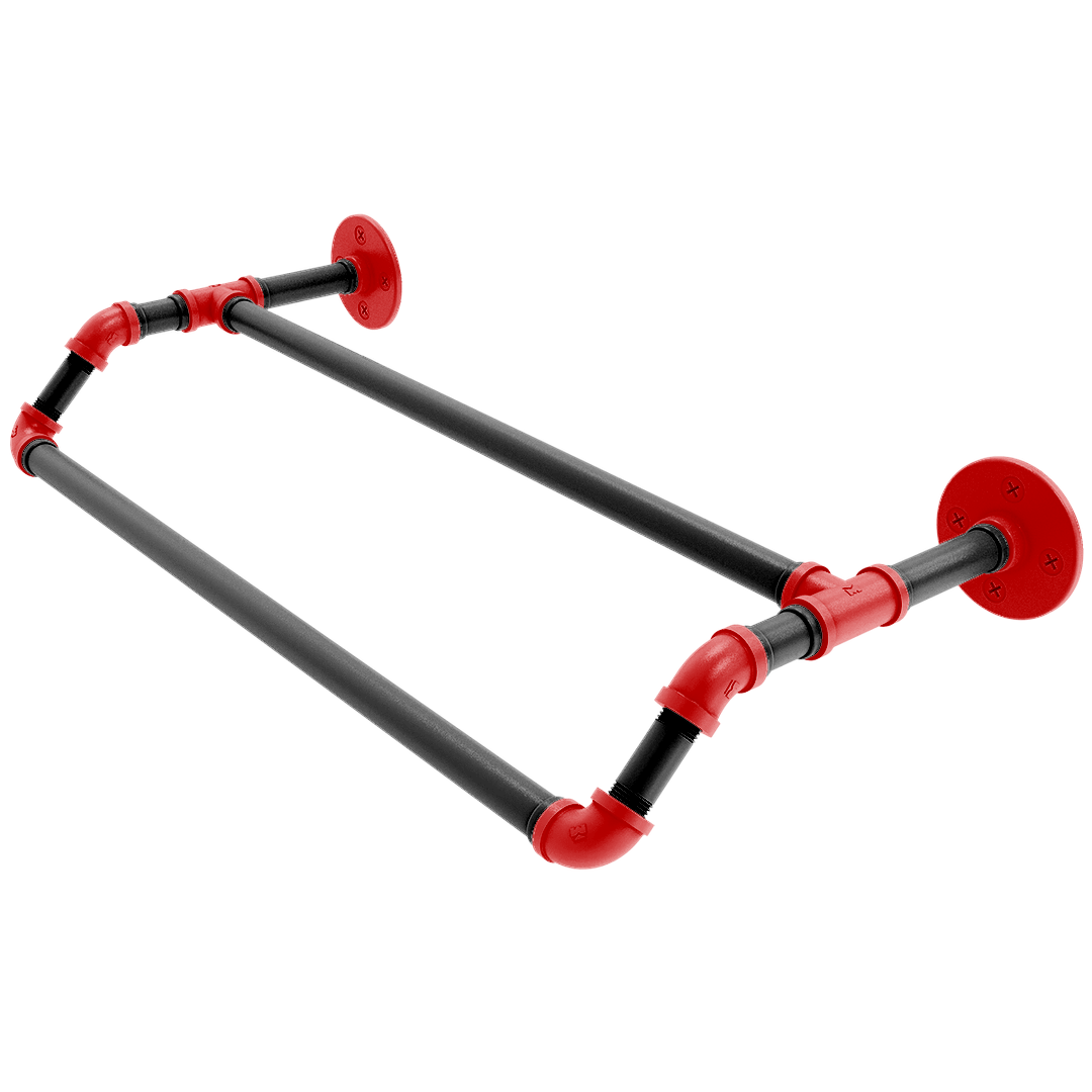 Collegiate Collection Double Towel Bar Lubbock Red and Black Edition