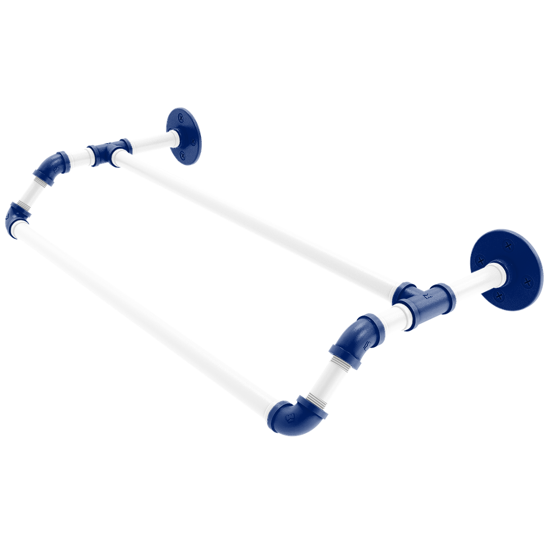 Collegiate Collection Double Towel Bar Durham Blue and White Edition