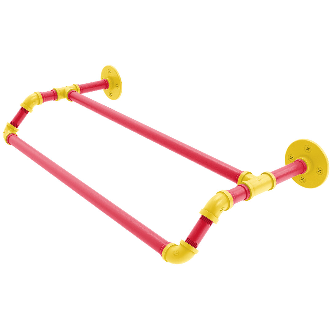 Collegiate Collection Double Towel Bar Chesapeake Red Black and Gold Edition