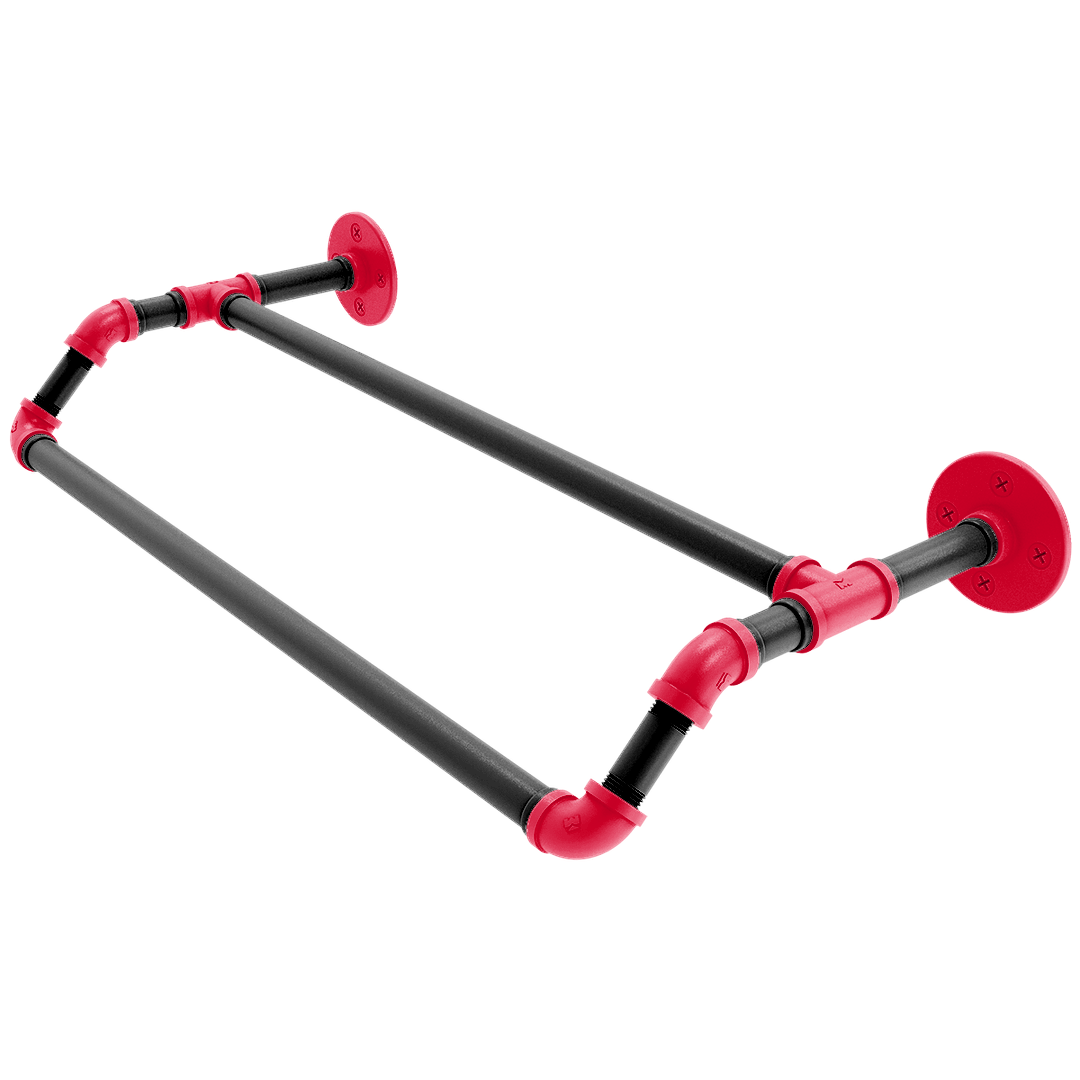 Collegiate Collection Double Towel Bar Cincy Red and Black Edition