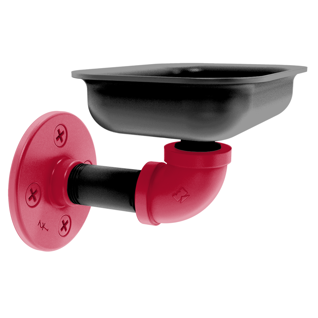 Collegiate Collection Wall Mounted Soap Dish Athens Red and Black Edition