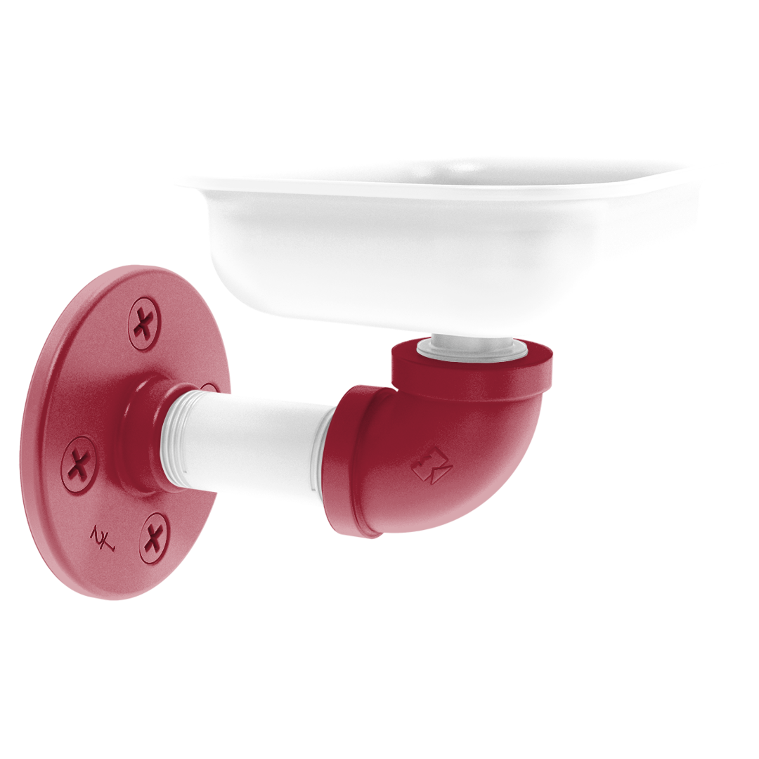 Collegiate Collection Wall Mounted Soap Dish Fayetteville Red and White Edition