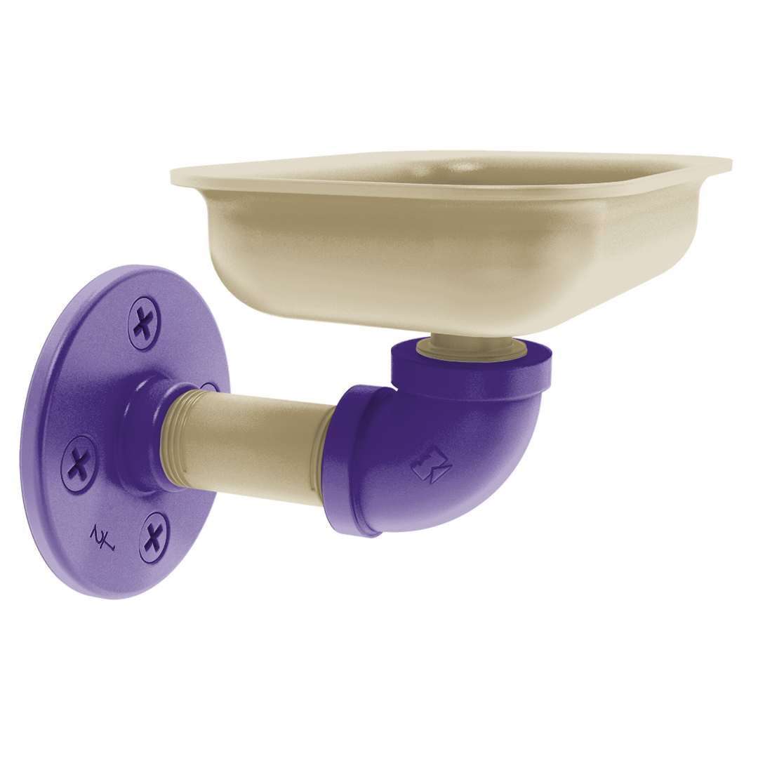 Collegiate Collection Wall Mounted Soap Dish Seattle Purple and Gold Edition