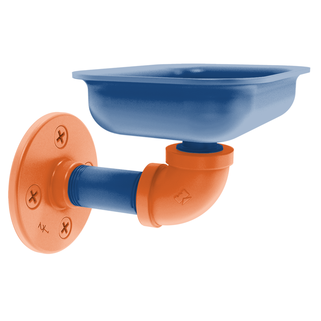 Collegiate Collection Wall Mounted Soap Dish Treasure Valley Blue and Orange Edition