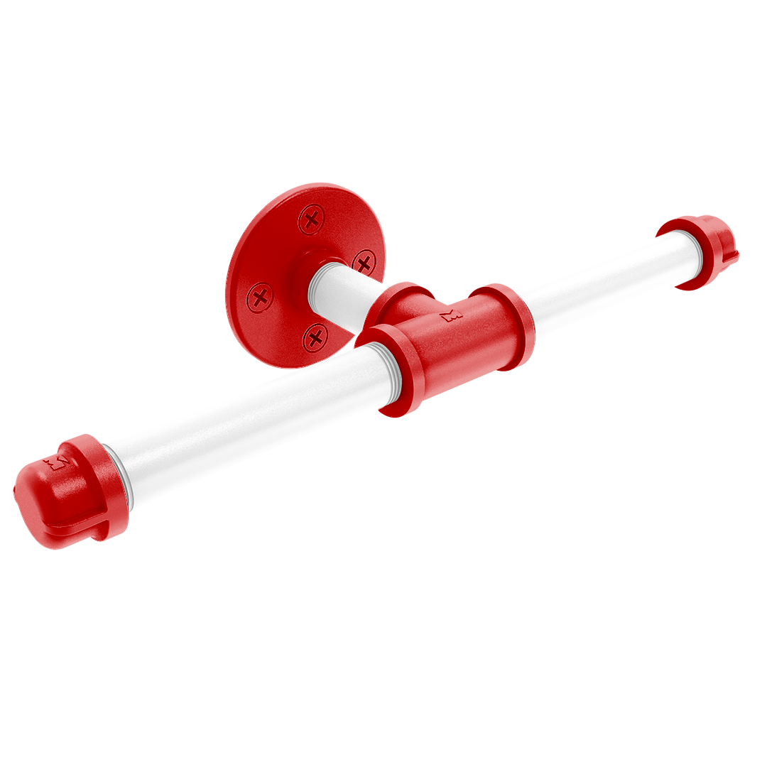 Collegiate Collection Double Roll Toilet Paper Holder Cornhusker Red and White Edition