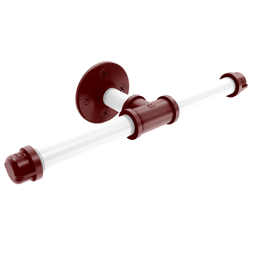 Collegiate Collection Double Roll Toilet Paper Holder College Station Maroon and White Edition