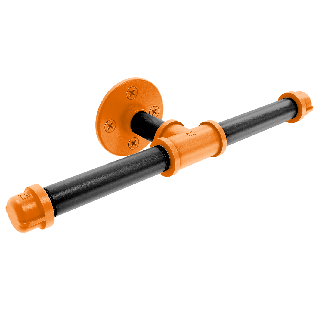 Collegiate Collection Double Roll Toilet Paper Holder Stillwater Orange and Black Edition