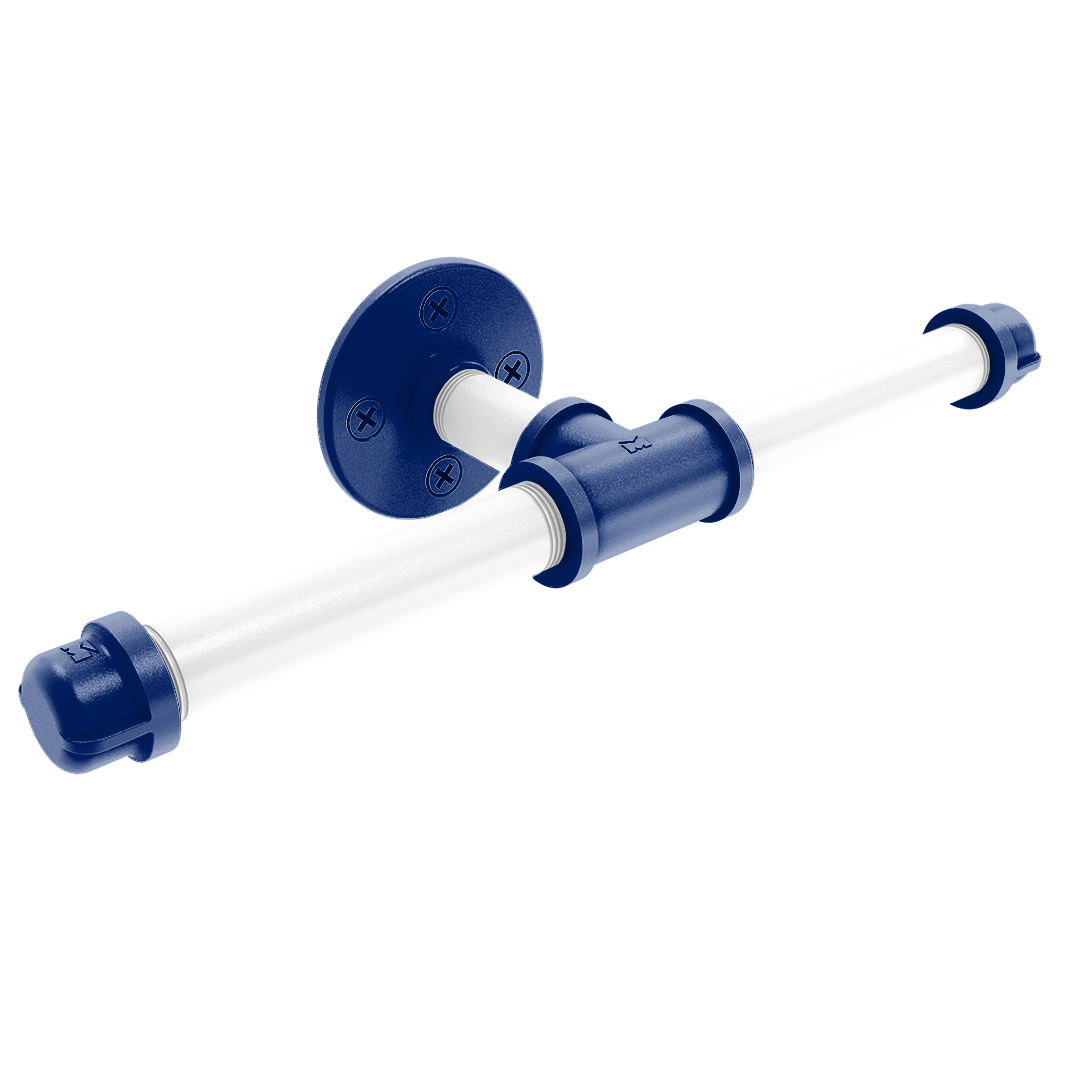 Collegiate Collection Double Roll Toilet Paper Holder Durham Blue and White Edition